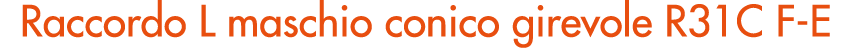 Raccordo L maschio conico girevole R31C F E